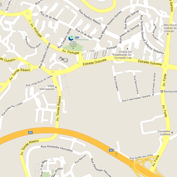 Mapa Localização Mapa Localização ITP Natura – Instituto Técnico Profissional